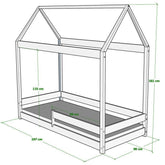 MebleWrobel - MebleWrobel Bear House bed 190x90cm White - Mari Kali Stores Cyprus